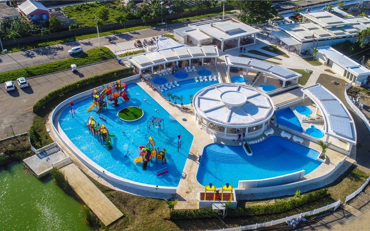 Aerial of the Image of Ocean Village Deluxe waterpark in the Dominican Republic