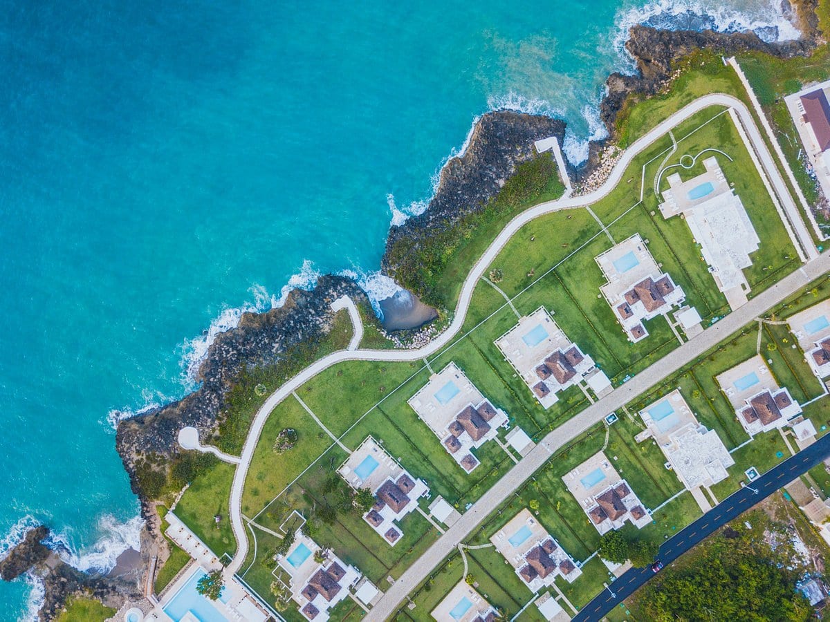 Aerial of properties at Ocean Village Deluxe in the Dominican Republic