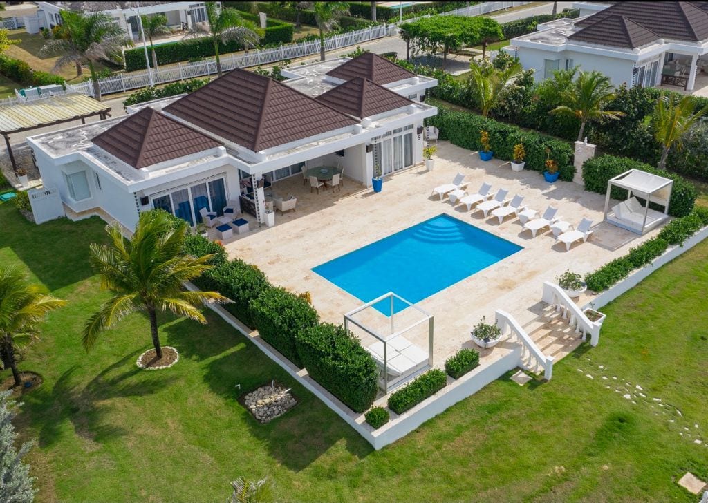 SOV Luxury Oceanfront Villa property aerial