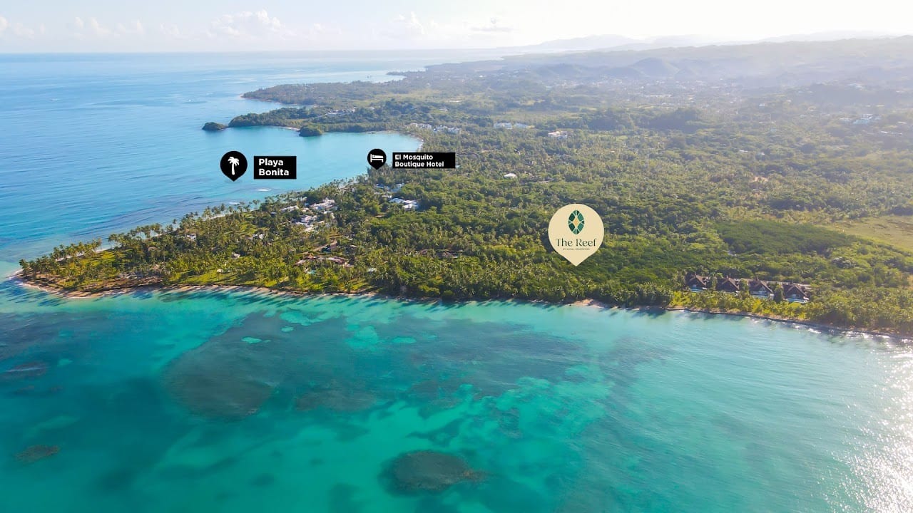 Rendering of The Reef Las Terrenas Condos aerial location map view