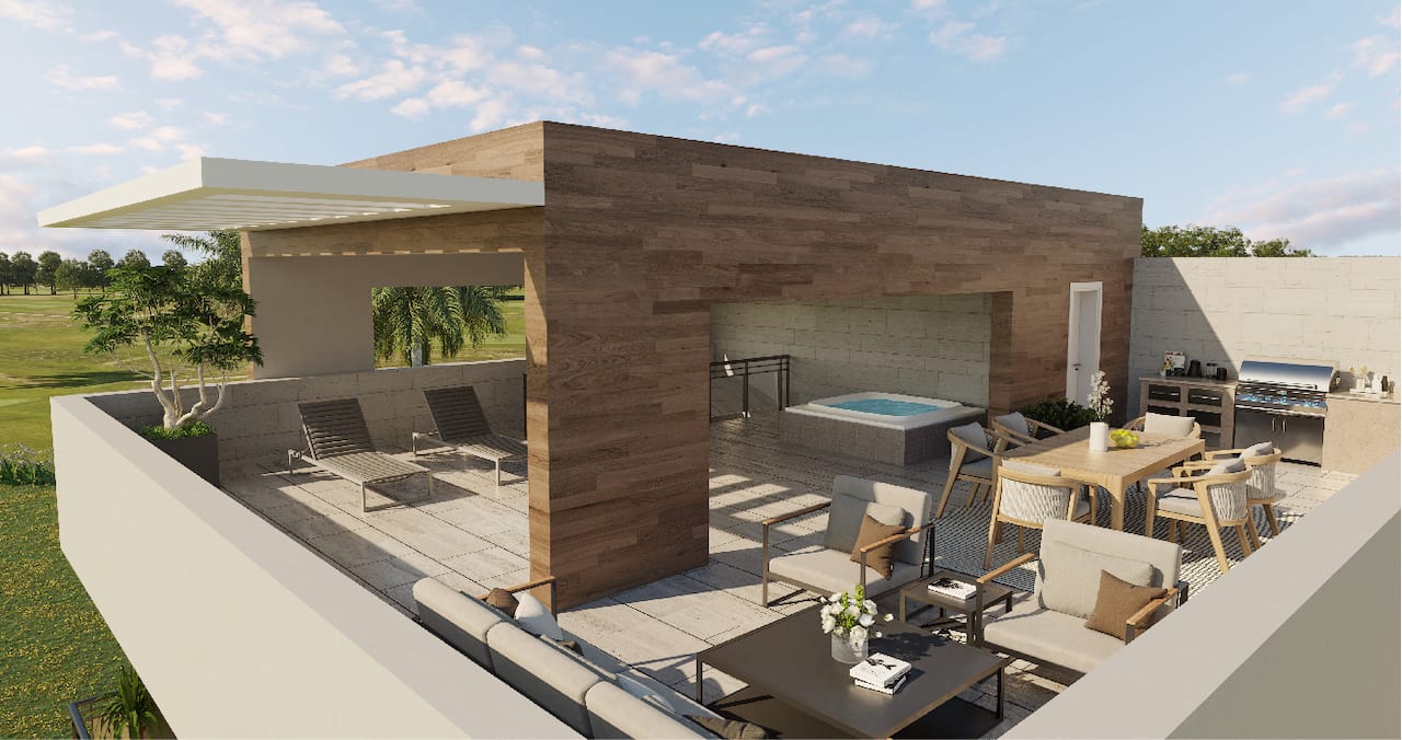 Rendering of Cana Cove Residences terrace