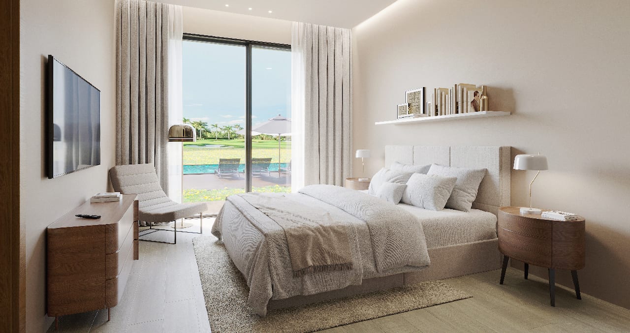 Rendering of Cana Cove Residences suite interior bedroom