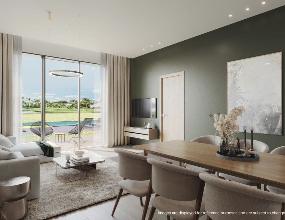 Rendering of Cana Cove Residences suite interior living room