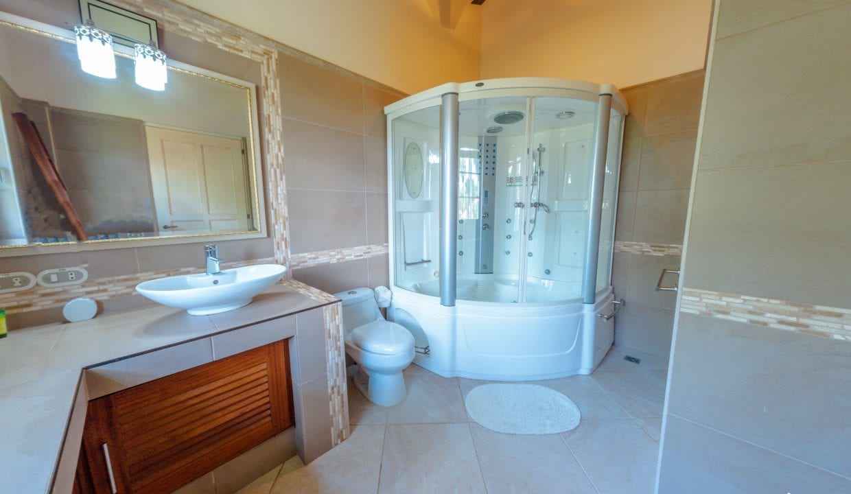For Sale Enormous Villa Steps To The Ocean Dominican Republic Image of ensuite shower