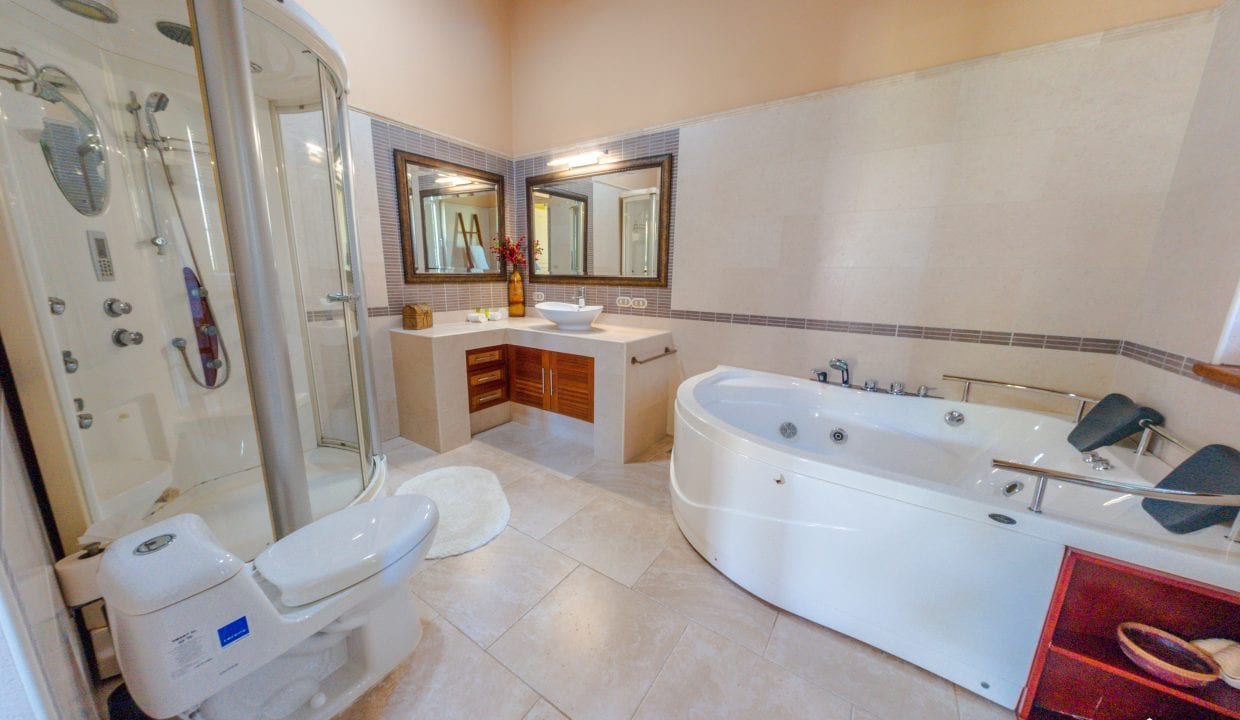 For Sale Enormous Villa Steps To The Ocean Dominican Republic Image of bathroom with jacuzzi tub