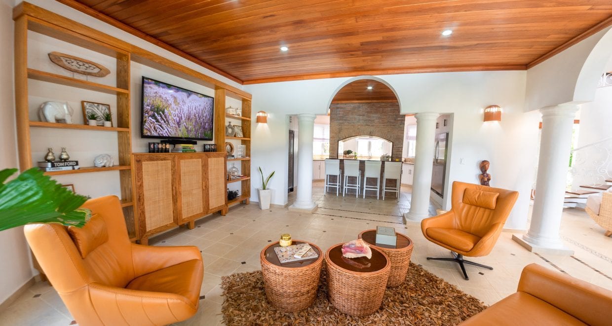 For Sale Villa Royale Coastal Luxury Home Dominican Republic Image of TV room