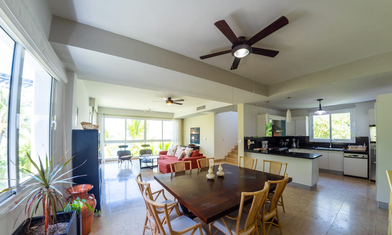 Image of Exclusive Beautiful Two Story Condo on Semi-private Beach open concept kitchen
