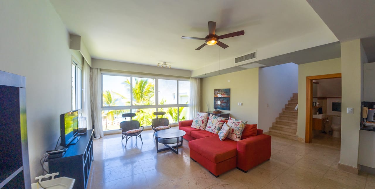 Image of Exclusive Beautiful Two Story Condo on Semi-private Beach main living room
