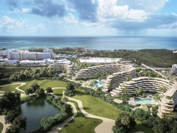 Aerial rendering of Wave Garden in Dominican Republic