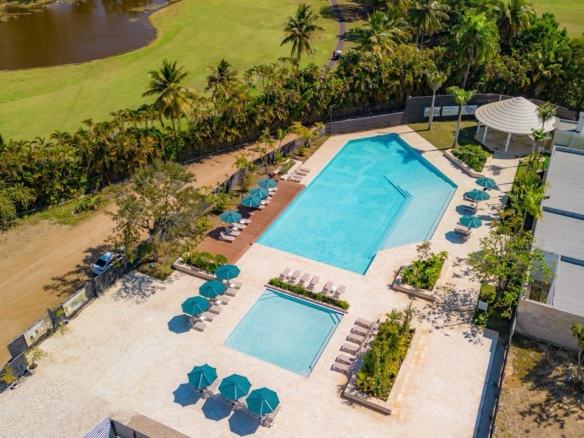 Green One Playa Dorada aerial pool