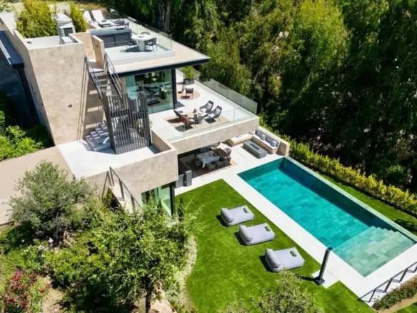 Choco Hills aerial of villa with pool