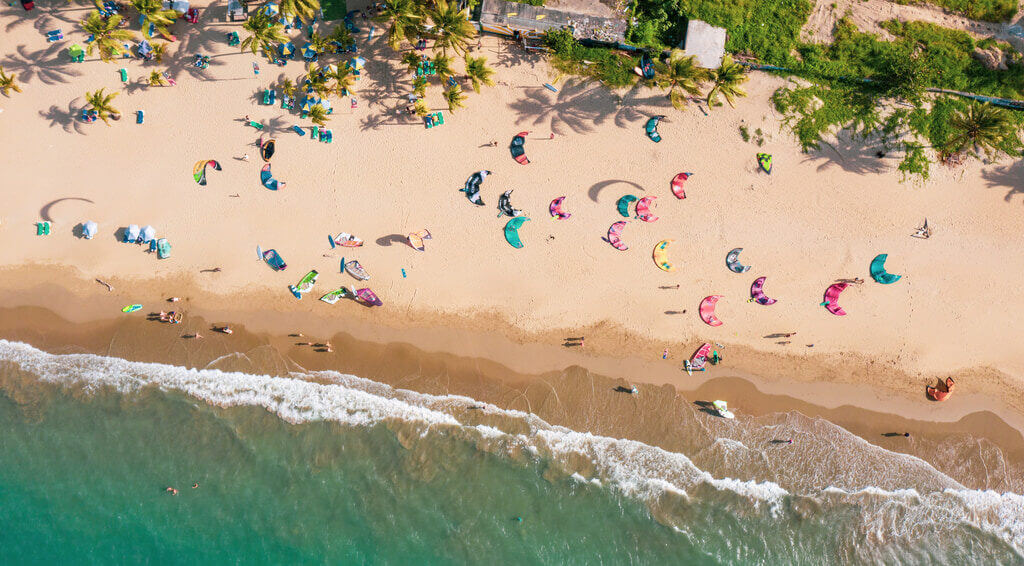 Kite Beach Avenue beach aerial