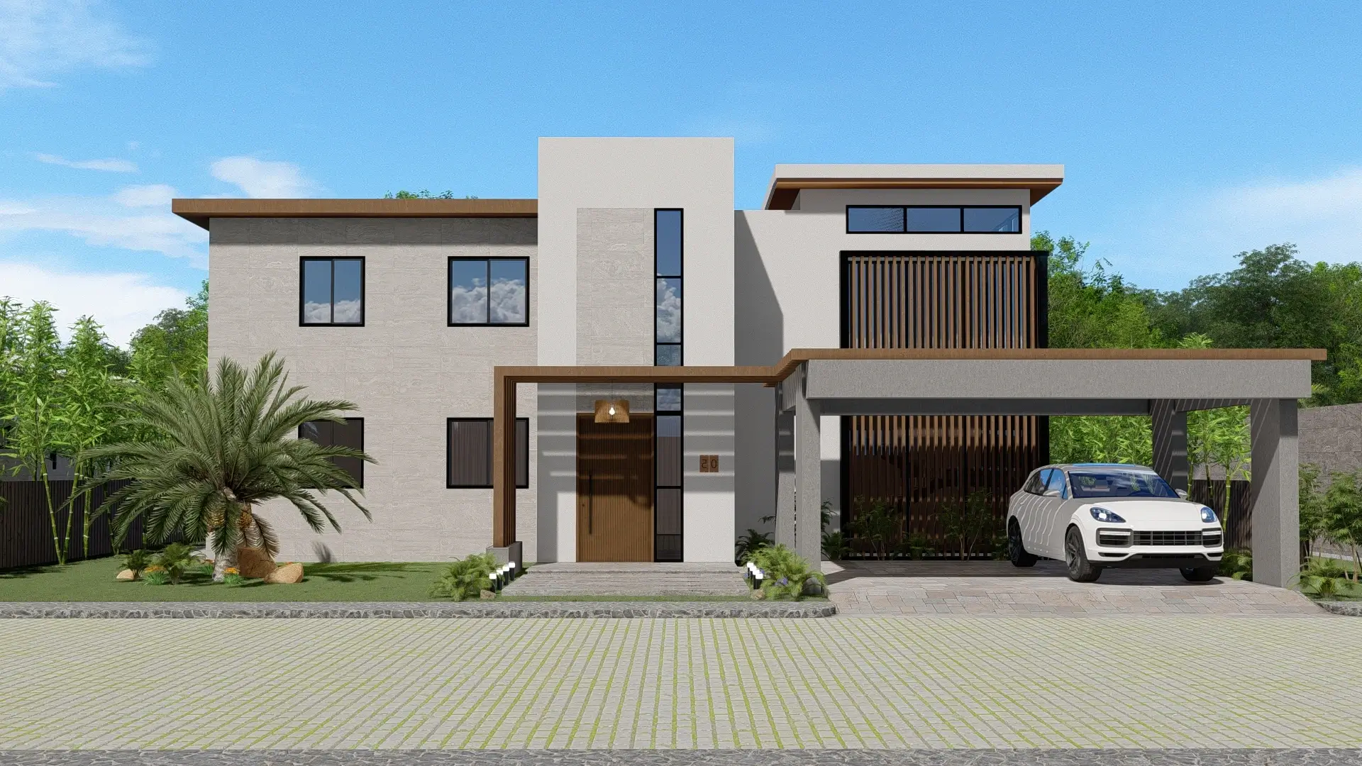 Rendering of Sunset by the Sea villa exterior