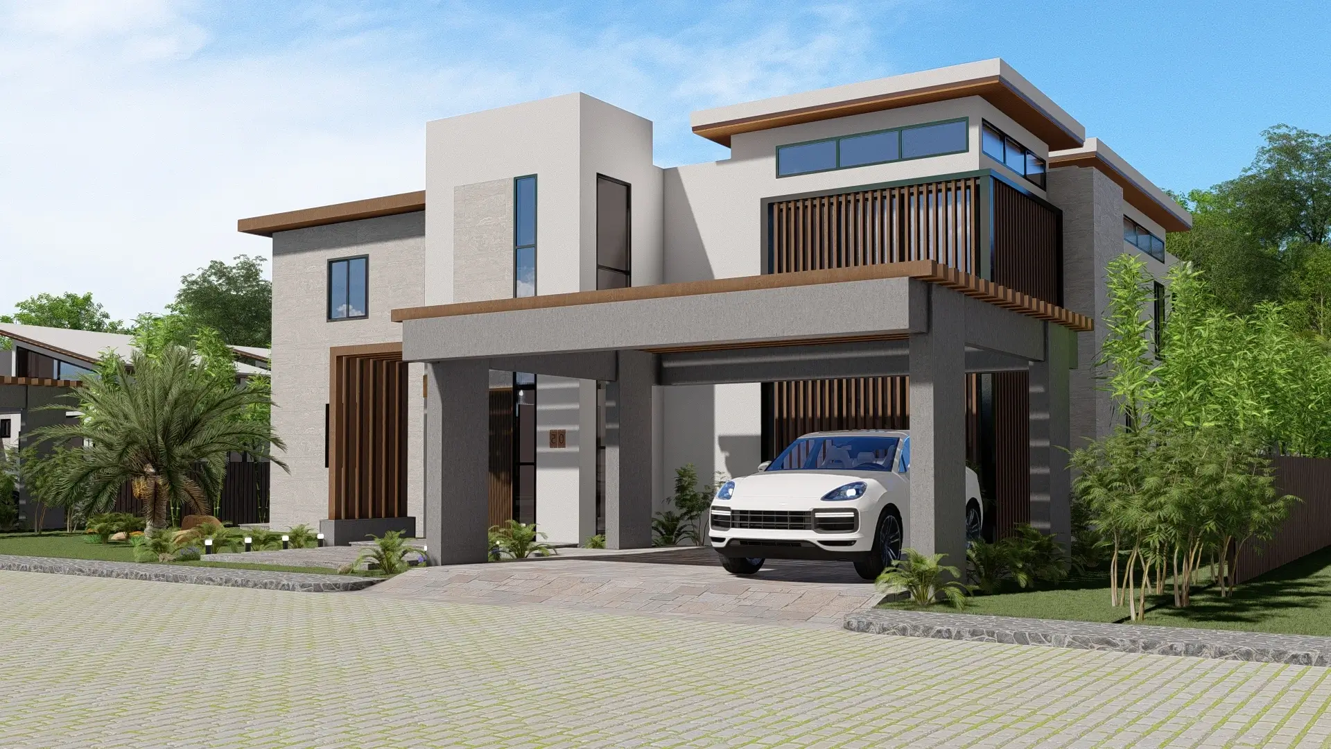 Rendering of Sunset by the Sea villa exterior