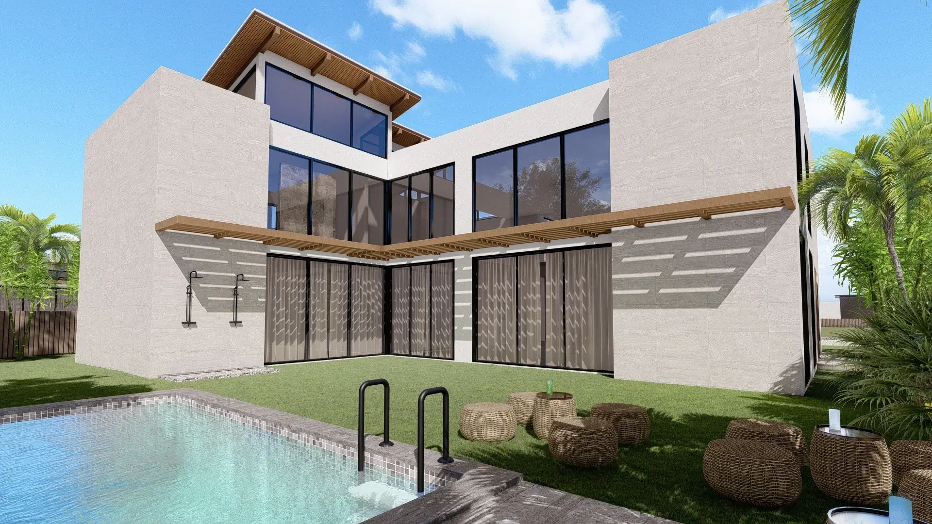 Rendering of Sunset by the Sea villa exterior