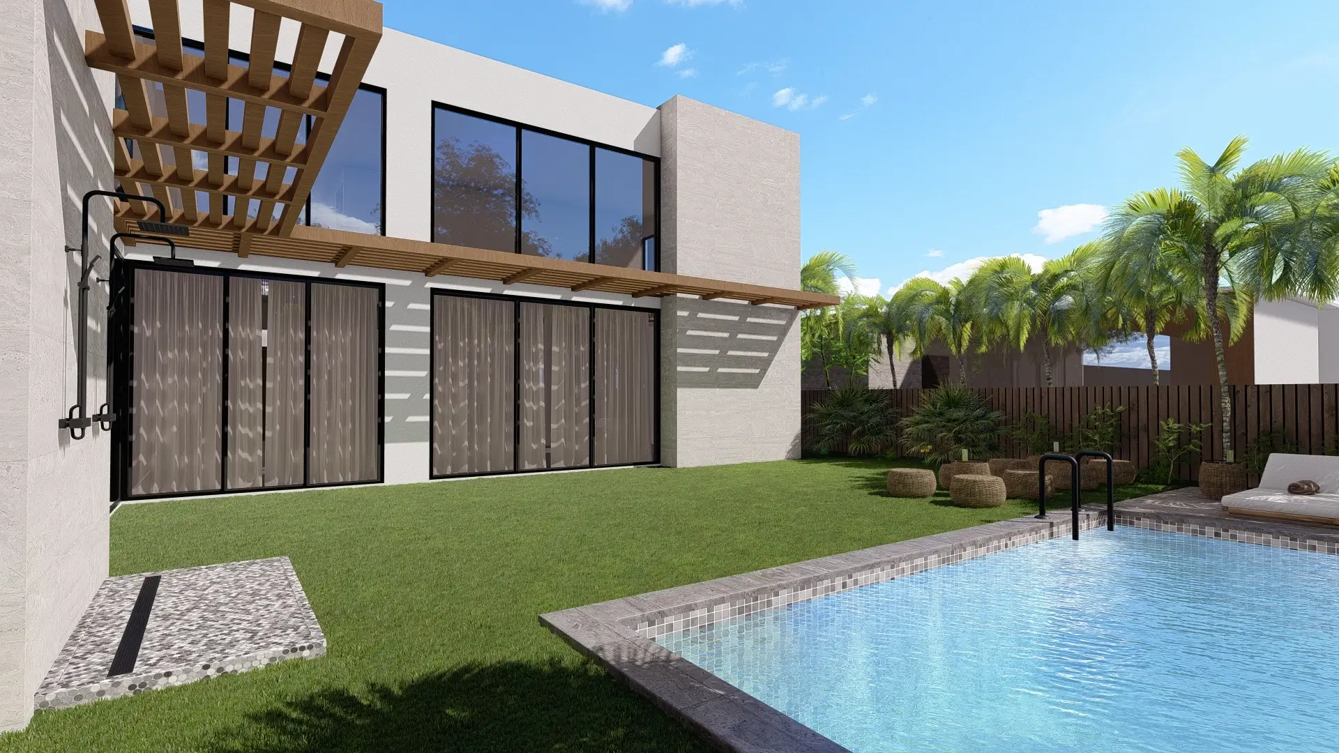 Rendering of Sunset by the Sea villa exterior