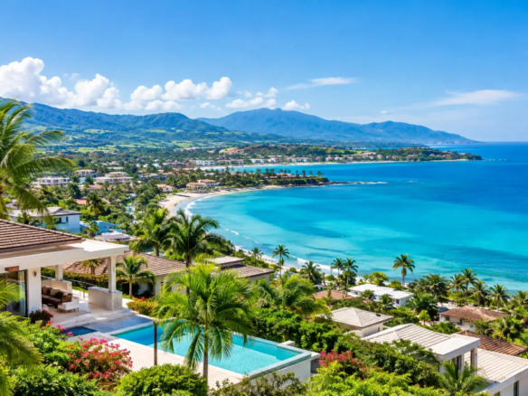 Dominican Republic North Coast real estate overlooking the Caribbean coastline