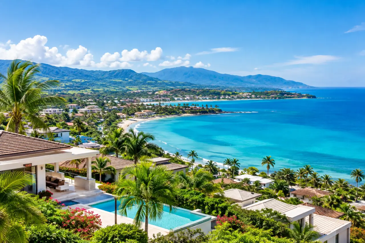 Dominican Republic North Coast real estate overlooking the Caribbean coastline