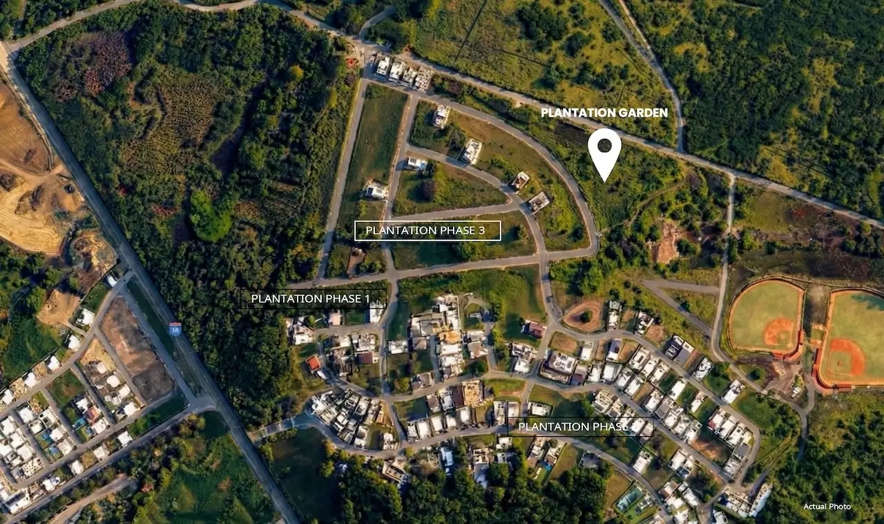 Plantation Gardens Puerto Plata residential apartments surrounded by tropical landscaping