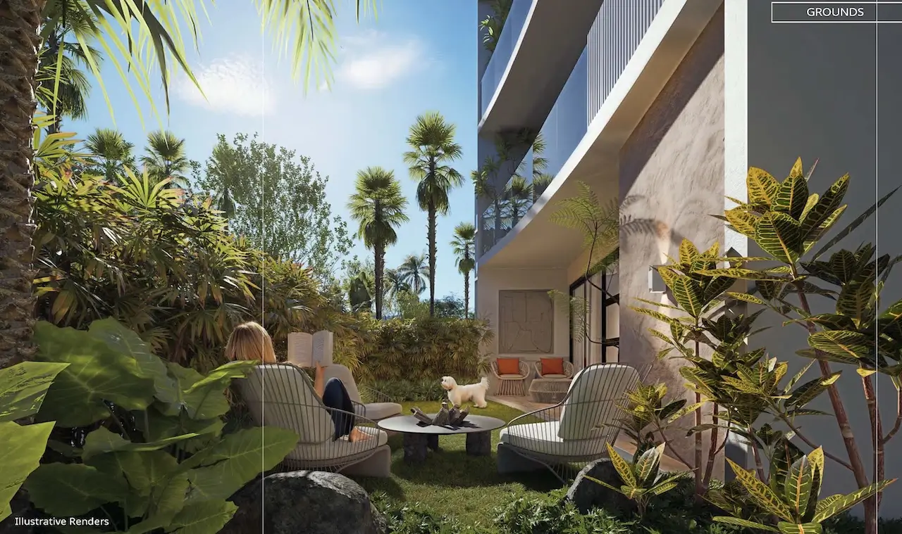 Plantation Gardens Puerto Plata residential apartments surrounded by tropical landscaping